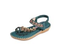 Sandali Comodi Donna Sandali Donna Con Zeppa Bassa Per Spiaggia Con Decorazioni Brillanti Inblu Elegante Estivi Neri Estive