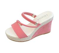 Sandali Compensate Donna Con Banda Crociata Pantofole Estatali Anatomiche Confortabili Fabbricato In Italia Sandali Neri Donna Donne Open Toe Cinturino Alla Caviglia Piattaforma Espadrille Sandale