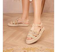 Sandali compensativi in espadrillas con spose entrecroisées - Stile bohème chic È il posto perfetto dove stare in tutta comodità e comodità, la bellezza della tua casa è il posto perfetto dove stare n