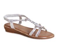 Sandali Con Cinturino Da Donna In Glitter Con Comfort E Tacco A Cuneo