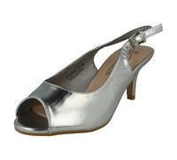 Sandali Con Fibbia Peep Toe Per Signore Spot On A Larghezza Comoda 'F1R2045'