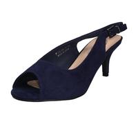Sandali Con Fibbia Peep Toe Per Signore Spot On A Larghezza Comoda 'F1R2045'