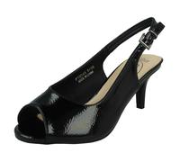 Sandali Con Fibbia Peep Toe Per Signore Spot On A Larghezza Comoda 'F1R2045'