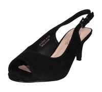 Sandali Con Fibbia Peep Toe Per Signore Spot On A Larghezza Comoda 'F1R2045'