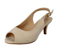 Sandali Con Fibbia Peep Toe Per Signore Spot On A Larghezza Comoda 'F1R2045'