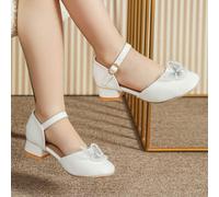 Sandali con fiori di farfalla bianchi da principessa per bambine e ragazze, sandali con tacco alto per teenager EUR34,EUR35,EUR36,EUR37,EUR38,EUR39,EUR27,EUR28,EUR29,EUR30,EUR31,EUR32,EUR33Blocchi di 