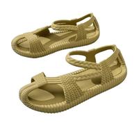 Sandali con punta chiusa intrecciata unisex, sandali piatti stile etnico retrò, scarpe estive leggere antiscivolo for uomo donna spiaggia all'aperto da indossare ogni giorno