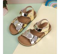 Sandali con suola morbida e antiscivolo per bambine, scarpe per bambini con design a cuori glitterati, dolci calzature casual da spiaggia, nuovi EUR34,EUR35,EUR36,EUR24,EUR25,EUR26,EUR27,EUR28,EUR29,E