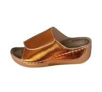 Sandali con suola spessa da donna, sandali in pelle con zeppe larghe alla moda, sandali con tacco alto, scarpe casual cave, pantofole a bocca di pesce, scarpe comode per recupero plantare, fascite