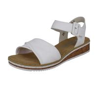 Rieker Sandali classici da donna V3691, sandali da donna, bianco 80., 38 EU