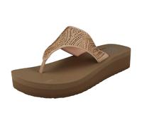 Donna Skechers Pietra Caramelle 31614 Punta Post Plateau Zeppa Sandali