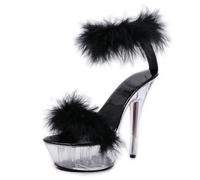 Sandali con Tacco Alto da Donna | Décolleté da Sera con Cinturino alla Caviglia per Serate in Discoteca, Matrimoni, Feste di Ritorno a casa | Comodi e alla Moda, Un Must Have,Nero,40 EU
