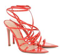 Sandali con Tacco Alto e Cinturini Alla Moda da Donna Scarpe a Punta Aperte con Splendido Tacco a Spillo Scarpe Eleganti Comode da Festa Sandalo con Tacchi Alti da Sposa,Rosso,44 EU