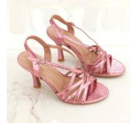 Sandali con tacco alto e punta aperta con lacci, adatti per feste, eleganti, di stile vintage estivo e bohémien, da donna Fai un salto nel vuoto con questi sofisticati sandali con cinturino e cinturin