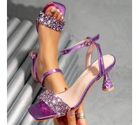 Sandali con tacco alto eleganti e di alta moda, minimalisti e versatili, traspiranti e comodi, adatti per vacanze, viaggi, spiaggia, matrimoni, regali, appuntamenti, cerimonie di maggiore età, San Val