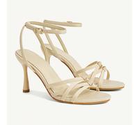 Sandali con tacco alto eleganti e stiletto da donna con cannucce incrociate, punta tonda, colore marrone, adatti per l'ora del tè, appuntamenti, vacanze EUR36,EUR37,EUR38,EUR39,EUR40,EUR41Colore unico