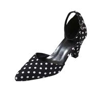Sandali con Tacco Donna Eleganti, Sandali Donna Tacco Eleganti Sandali con Tacco A Punta E Stampa per L'Estate | Stiletto Slanciati E Raffinati Perfetti per Le Giornate Calde (Black1 41)