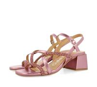 Sandali con Tacco Fucsia con Cinturini con Dettagli di Strass per Donna NISCEMI