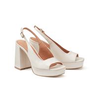 Sandali con tacco slingback Vlad in pelle Beige 41