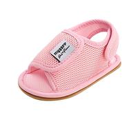 Sandali con VelcroSandali Bambina Sandalo PuntaAperta,Scarpe Neonata,Sandali Primi Passi per Bambini,Scarpe a PiediNudi, Sandali Estivi Sportivi,Suola Morbida, Antiscivolo (Pink, 12-18 Months)