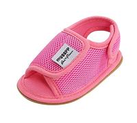 Sandali con VelcroSandali Bambina Sandalo PuntaAperta,Scarpe Neonata,Sandali Primi Passi per Bambini,Scarpe a PiediNudi, Sandali Estivi Sportivi,Suola Morbida, Antiscivolo (Hot Pink, 12-18 Months)
