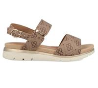 Sandali con zeppa bassa Impronte Lucia logo, IL61563A, da donna, marrone