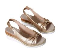 Sandali con zeppa da donna estivi, con plateau, espadrilles, fiocco, punta aperta, wedges, cinturino alla caviglia regolabile, scarpe da passeggio, slingback, slides, sandali con zeppa, scarpe estive