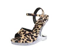 Sandali con Zeppa da Donna in PU Trasparente Cristallo | Tacchi alti 13CM, calzature eleganti alla moda per matrimonio, festa, discoteca, vacanza, viaggio