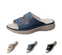 Sandali con zeppa da donna pantofole ortopediche per le donne cinghie in twp cursori comode calzature leggere tappetino da yoga sandalo da spiaggia per estate all'aperto muli resistenti pantofola