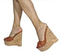 Sandali con Zeppa da Donna | Tacchi Alti Taglie Forti | Stile Unisex per Drag Queen e Cosplay | Scarpe per la Vita Notturna e Le Feste in Spiaggia | Design con Plateau Comodo
