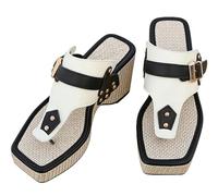 Sandali Con Zeppa Donna Fibbia Rivetto Confucius Suola In Sughero Espadrillas Piattaforma Aperte Ciabatte Casual Stilosi Punk Bohémian Scarpe Estive Mule Per Spiaggia Viaggio Festa Appuntamenti