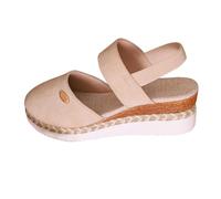 Sandali con Zeppa Eleganti - Ciabatte Estive Donna Chiuse Casa Sandalias Traspiranti Antiscivolo Ciabatte Spiaggia Morbida Casual Ciabatte da Donna per Casa Inblu Numeri Grandi Viaggio