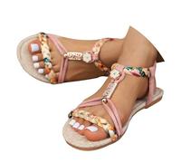 Sandali con Zeppa in Corda Donna Podoiatrici - Plateau Comodo da Spiaggia con Tacco Chic, Infradito Boho Design Antiscivolo UNI EN ISO 20347:2022, Punta Aperta Pelle Morbida per Vacanze Estive