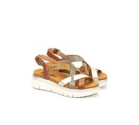Pikolinos Sandali in Pelle Palma Multicolore - Altezza 4,5 cm, Brandy Cit, 38 EU
