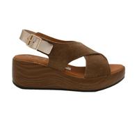 Sandali con zeppa Oh! My Sandals 6039 Fango da donna in pelle, Non si applica, 37 EU