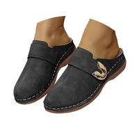 Sandali con zeppa per le donne Slip-On punta chiusa zoccolo muli traspiranti scarpe ortopediche con supporto per arco confortevole da donna mule scava fuori sandali estivi da passeggio per le donne