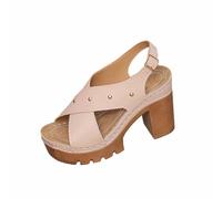 Sandali Con Zeppa Per Le Donne Zeppe Per Le Donne Per Le Sandali as Para Playa Mujer Delle Scarpe Alla Moda Per Le Cinturino alla Caviglia Aperte sulla Punta Alto High Tacco Heel Classico Scarpe