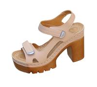 Sandali Con Zeppa Per Le Donne Zeppe Per Le Donne Per Le Sandali as Para Playa Mujer Delle Scarpe Alla Moda Per Le Cinturino alla Caviglia Aperte sulla Punta Alto High Tacco Heel Classico Scarpe