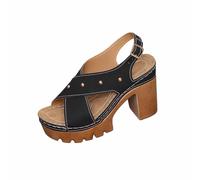 Sandali Con Zeppa Per Le Donne Zeppe Per Le Donne Per Le Sandali as Para Playa Mujer Delle Scarpe Alla Moda Per Le Cinturino alla Caviglia Aperte sulla Punta Alto High Tacco Heel Classico Scarpe