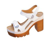 Sandali Con Zeppa Per Le Donne Zeppe Per Le Donne Per Le Sandali as Para Playa Mujer Delle Scarpe Alla Moda Per Le Cinturino alla Caviglia Aperte sulla Punta Alto High Tacco Heel Classico Scarpe