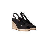 TOMMY HILFIGER Sandali con zeppa Donna - Nero modello FW0FW09343BDS Flag High Wedge Espa, Bds -