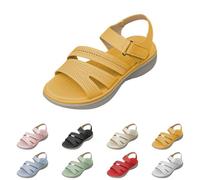 Sandali con zeppa traspiranti da donna, sandali perforati da donna, sandali aperti con suola spessa e confortevole, ciabatte versatili per attività leggere, passeggiate all'aperto, gite di un giorno e