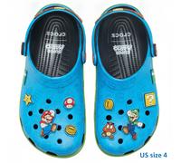 Sandali Crocs Super Mario Classic Clog Blue 6 Jibbitz Charms Limited taglia 22,0