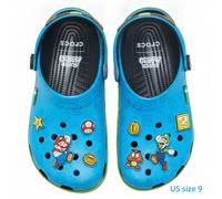 Sandali Crocs Super Mario Classic Clog Blue 6 Jibbitz Charms Limited taglia 27,0