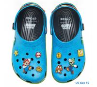 Sandali Crocs Super Mario Classic Clog Blue 6 Jibbitz Charms Limited taglia 28,0