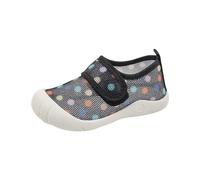 Sandali da acqua a piedi nudi per ragazzi e ragazze, con chiusura facile al tatto, fondo piatto, antiscivolo, estivi, leggeri, traspiranti, morbidi, per spiaggia, nuoto e piscina, Nero , 23 EU