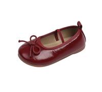 Sandali da balletto alla moda con fiocco per ragazze come scarpe casual leggere con stile casual, suola comoda per diverse occasioni, Colore: rosso, 30.5 EU