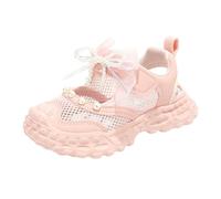 Sandali da bambina, antiscivolo, con punta larga e suola Zero Drop, leggere, da principessa, piatte, traspiranti, da spiaggia, per interni ed esterni, Colore: rosa., 33 EU