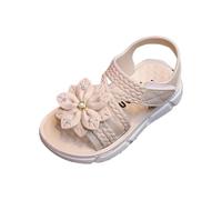 Sandali da bambina per bambini attivi, scarpe comode per l'uso quotidiano, resistenti, per le vacanze all'aperto, pantofole per bambini dai 3 ai 12 anni, estivi per le giovani ragazze, beige., 30 EU