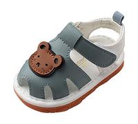 Sandali da bambina per bambini e bambine, scarpe da spiaggia estive per esterni, casual, suola in gomma, per bambini, primi passi, principessa, sandali infradito per bambini, Blu, 22 EU